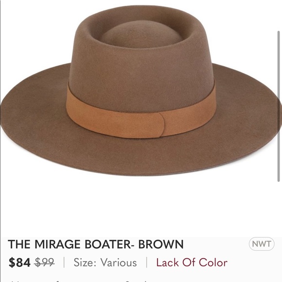 Lack of Color The Mirage Boater Brown Wool Hat - Picture 7 of 7